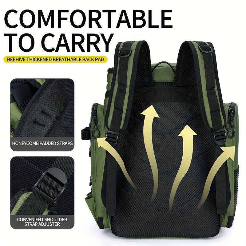 NNETM Fishing Backpack with Rod Holder & Tackle Box